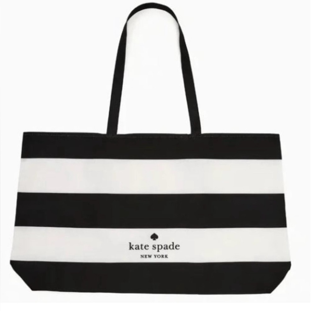 Kate Spade New York Extra Large Striped Canvas Tote Bag